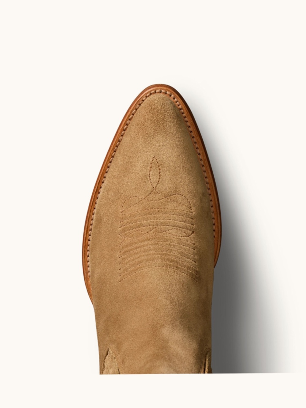 Tecovas Taylor Suede Booties in Latte - Picture 3 of 15
